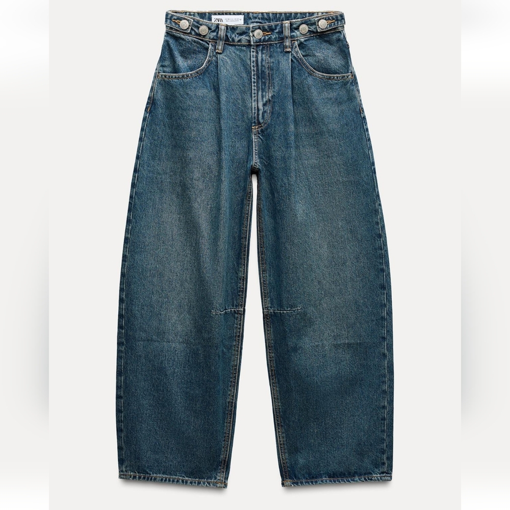 Zara Adjustable Waist Balloon Jeans